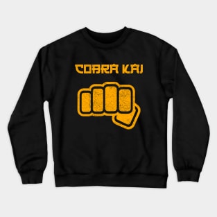 COBRA KAI design ✅ strike first nostalgia 80s tv yellow version Crewneck Sweatshirt